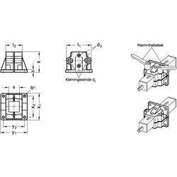 Fuß-Verfahrschlitten für Lineareinheiten, Aluminium-1