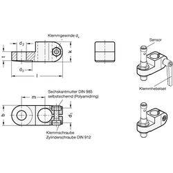 Sensorhalter, Aluminium-1