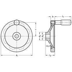 Scheibenhandräder, Aluminium, blank, Radkranz poliert-1