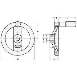 Speichenhandräder, Aluminium, kunststoffbeschichtet schwarz-1