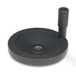 Scheibenhandräder, Aluminium, schwarz Kunststoff beschichtet-0
