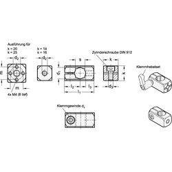 Anbau-Klemmhalter, Aluminium-1