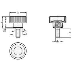 Rändelhohlschrauben mit Stahl-Gewindestift-1