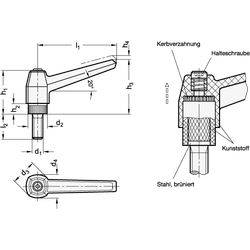 GN 500-42-M5-16-SW Klemmhebel verstellbar Elesa 41211 RAL 9005 SW, AG-1