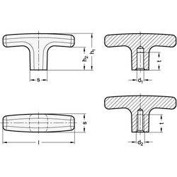 T-Griffe, Aluminium - Otto Ganter GmbH & Co. KG-1