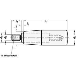 Drehbare Zylindergriffe, Edelstahl-Achsteil-1