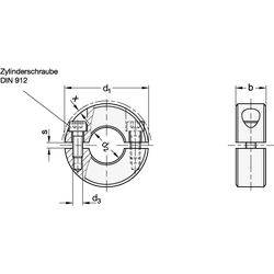 GN 707.2-60-B35-NI Stellring geteilt Edelstahl-1
