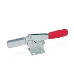 Schnellspanner horizontal, Stahl, Spannhebel horizontal, mit waagrechtem Fuß-0