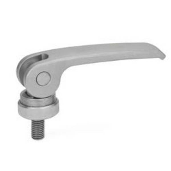 GN 927.7-63-M6-40-A Exzenterspanner Edelstahl, Auflagescheibe verstellbar