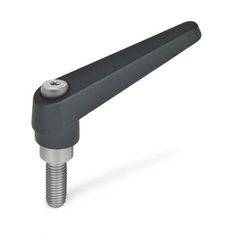 GN 101.1-14-M6-12-SW Klemmhebel mit Schraube, verstellbar AG, Edelstahl, Griff-0