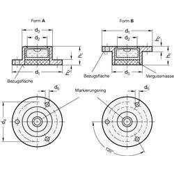 Dosenlibellen, Gehäuse Aluminium, mit Befestigungsflansch zum Anschrauben-1