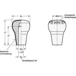 Pilzgriffe, Kunststoff, Montage durch Aufschlagen, Softline-1