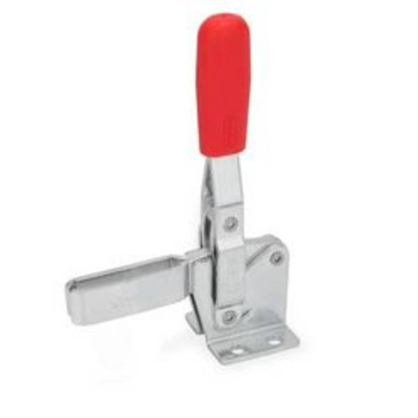 Schnellspanner, Stahl, Spannhebel vertikal, mit waagrechtem Fuß