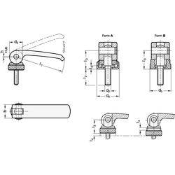 GN 927-63-M6-40-A-O Exzenterspanner Auflagescheibe verstellbar-1