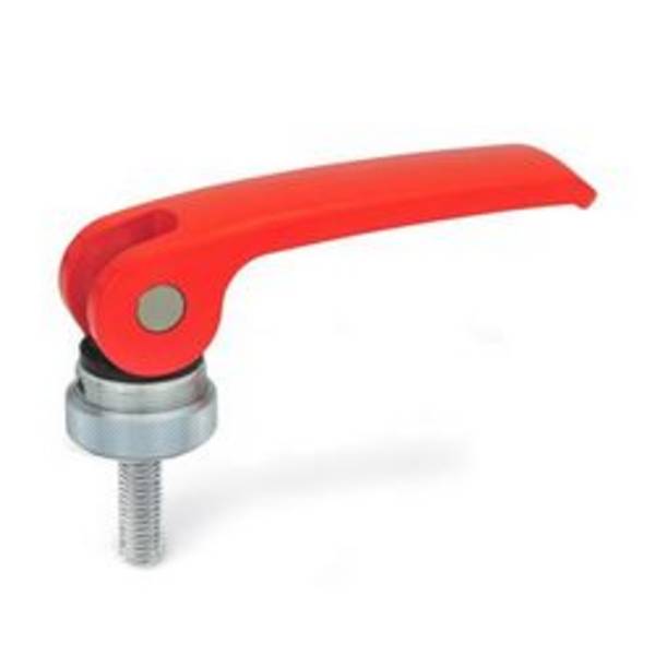 Exzenterspanner, mit Schraube, Hebel Zink-Druckguss, Auflagescheibe Kunststoff