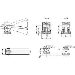 Exzenterspanner mit Innengewinde, Hebel Edelstahl-1