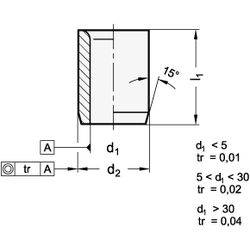 Bohrbuchse DIN 179-B4 A 4,0x7x8 mm kurz, 1.0718 carbonitriert, HRC 62+2-1
