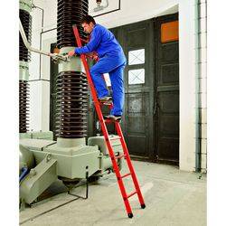 Anlegeleiter 10 Sprossen GFK Leiterlänge 2990mm Arbeits-H.b.ca.3850mm-2