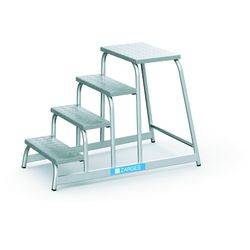 Arbeitspodest Alu.Stufen 4 eins.begehbar H.800mm Riffelblech ZARGES
