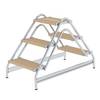 Aluminium-Arbeitspodest beidseitig begehbar, 2 x 3 Stufen50066
