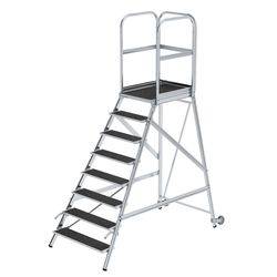 MUNK Podestleiter mit Rollen und Griff R13 Korund 8 Stufen