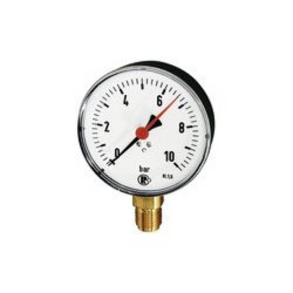 Riegler 137, Standardmanometer, Kunststoffgeh., G 1/2 unten, 0-16,0 bar, Ø 80, P/n: 101957