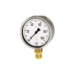 Kapselfedermanometer, G 1/2 radial unten, -40 / +20 mbar, Ø 100-0