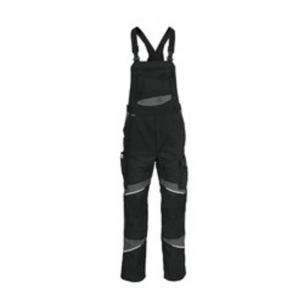 Latzhose, schwarz/anthrazit, Gr.54 ACTIVIQ cotton+