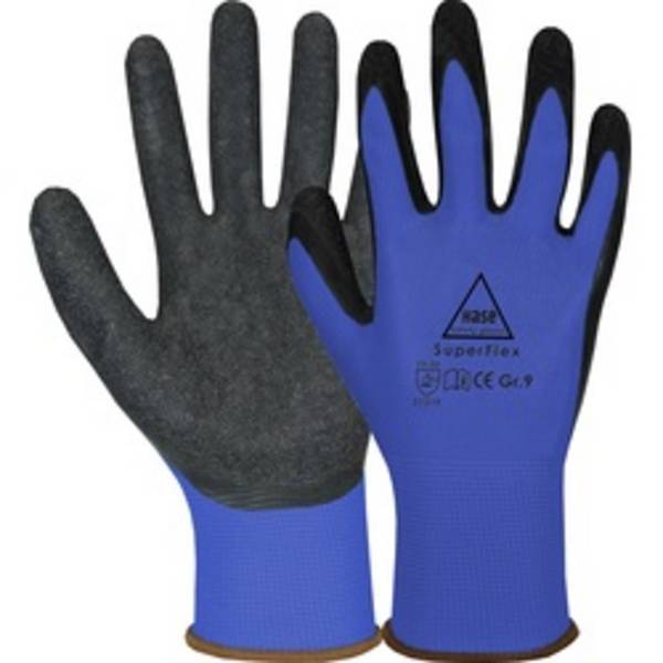 Handschuh Superflex blau Gr. 11 Polyesterfeinstrick, Latex beschichtet EN388
