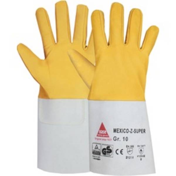 Mexico-Z-Super Gr. 10, 5-Fi.handschuh Ziegennappaleder, m. Stulpe,CE KAT