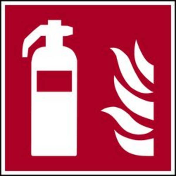 1581/62 Feuerlöscher DIN EN ISO 7010 - 200x200mm Folie selbstklebend