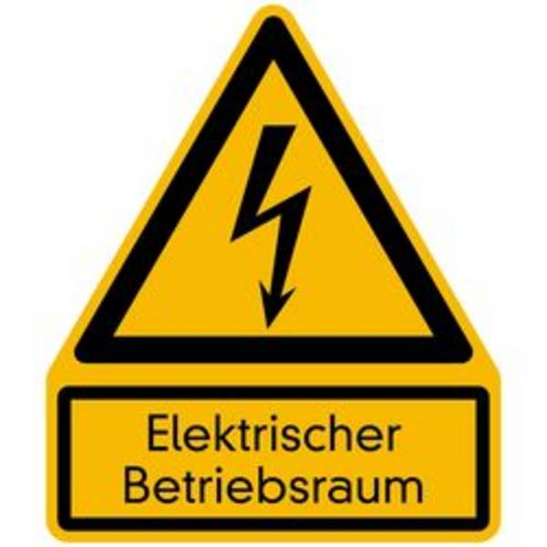 7501/62 Kombischild Elektrischer Betriebsraum - 200x237mm Folie selbstklebend