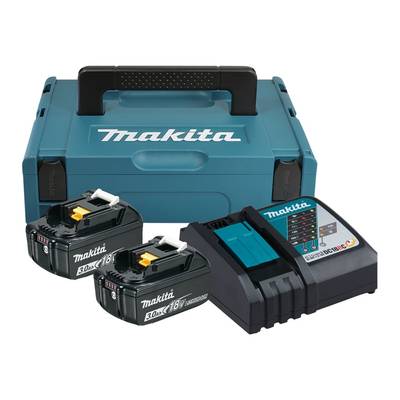 Makita DC18RC - Batterieladegerät + Batterie 2 x - Li-Ion - 3 Ah - 54 Wh - 1 x Batterien laden