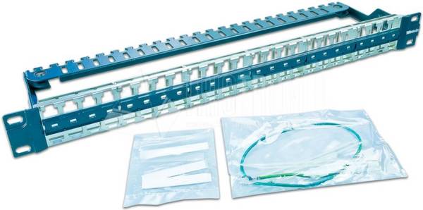 Wirewin High Quality 48-Port Keystone Modul-Leerpanel, 19\, metall, geschirmt Keystone System (WKS PANEL 48)
