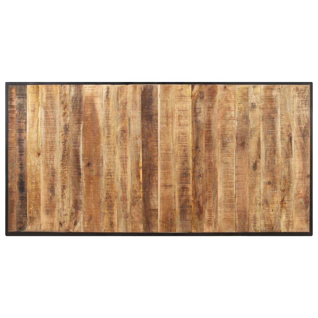 vidaXL Esstisch 160 cm Raues Mangoholz-3