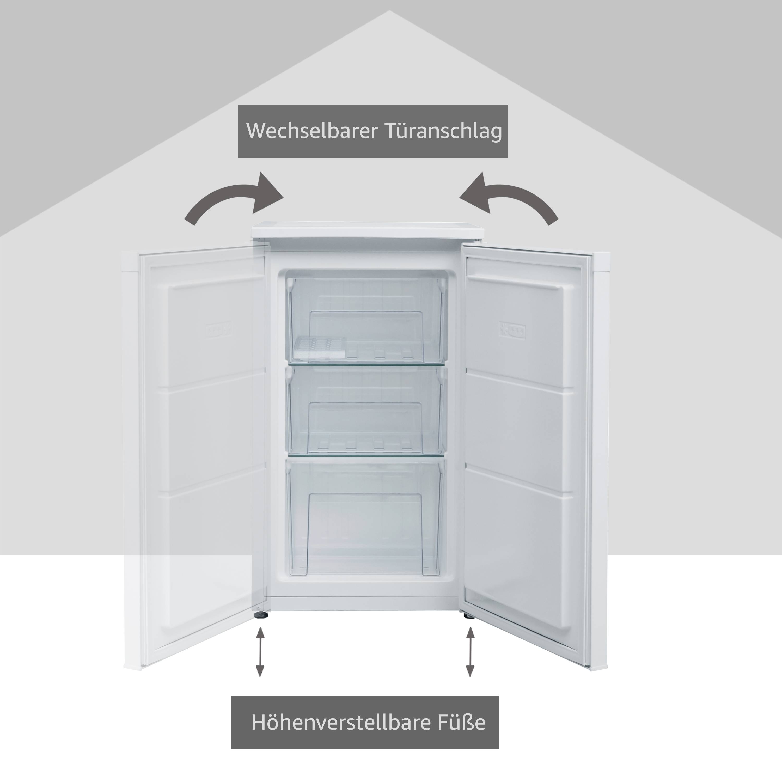 Telefunken CF-34-101-W Gefrierschrank (4-Sterne) / Höhe 82,1 cm / 160 kWh / 63 L Nutzinhalt-2