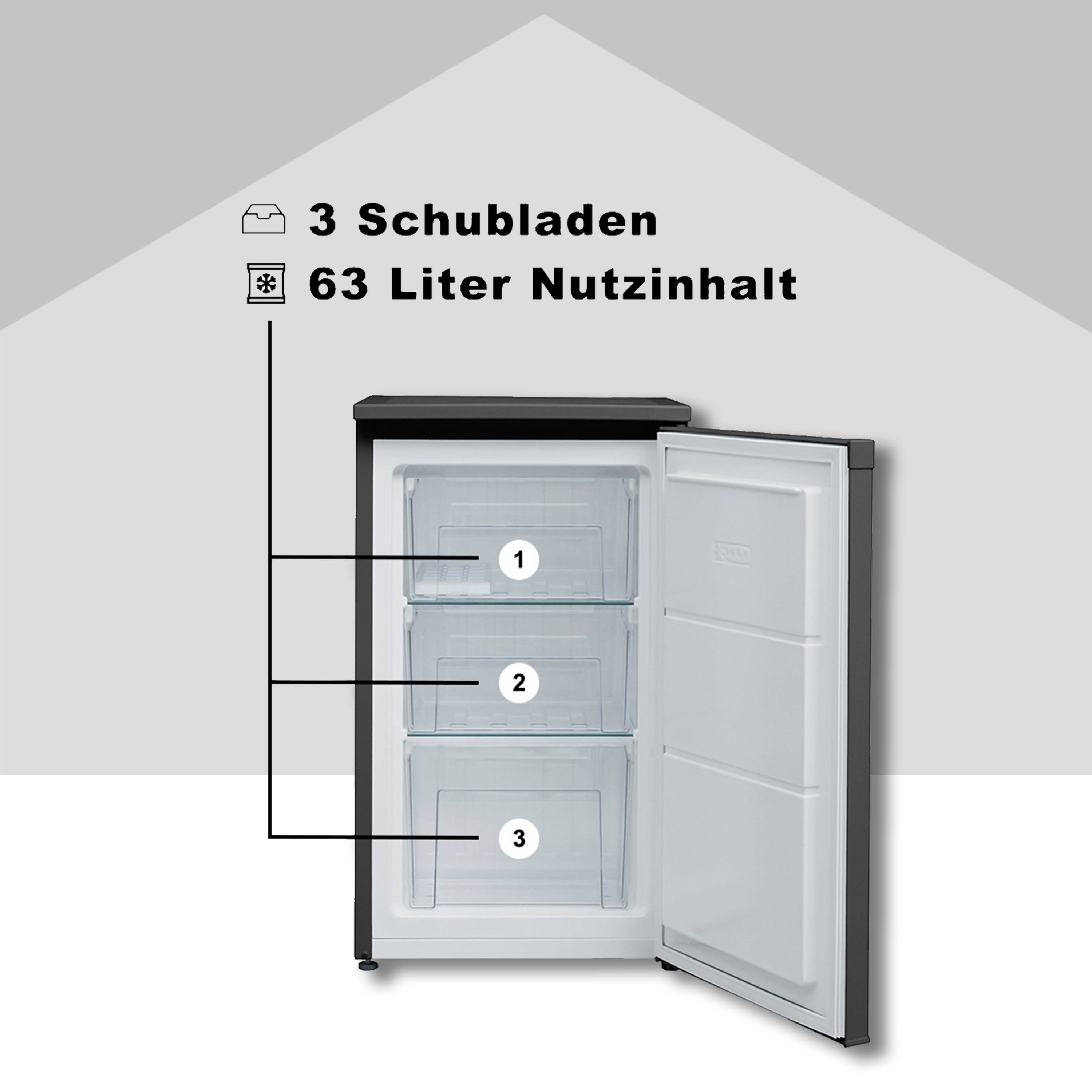 Telefunken CF-34-101-B Gefrierschrank (4-Sterne) / Höhe 82,1 cm / 160 kWh / 63 L Nutzinhalt-1