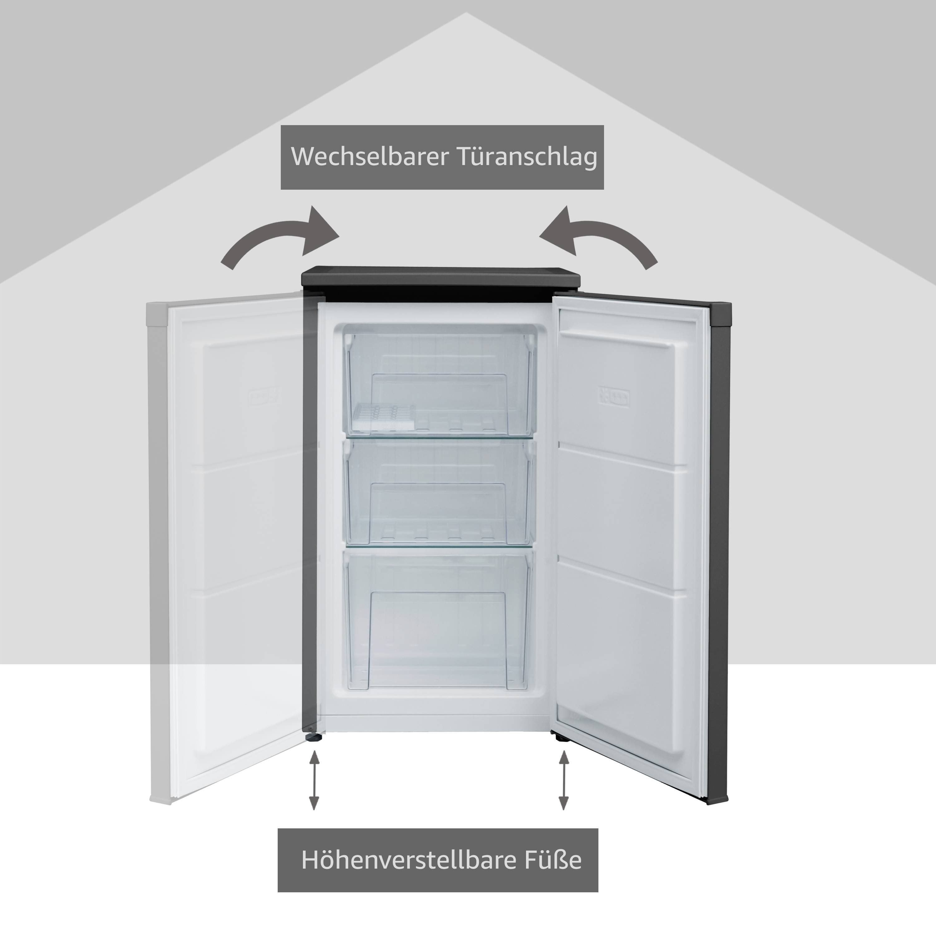 Telefunken CF-34-101-B Gefrierschrank (4-Sterne) / Höhe 82,1 cm / 160 kWh / 63 L Nutzinhalt-2