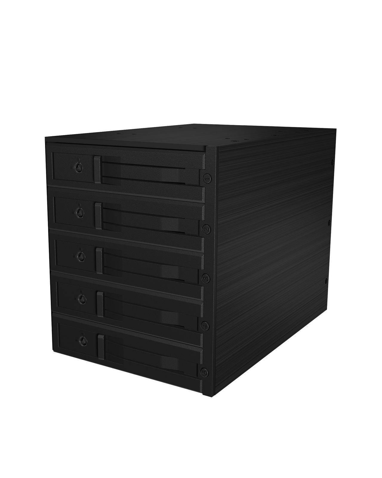 IB-565SSK, Backplane, 5x 3,5" SAS/SATA (I/II/III) HDD in 3x 5,25" Einschübe, Hot Swap, trägerloser HDD Einbau, Lüfter-1