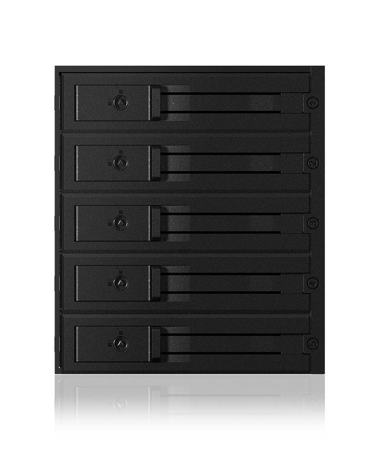IB-565SSK, Backplane, 5x 3,5" SAS/SATA (I/II/III) HDD in 3x 5,25" Einschübe, Hot Swap, trägerloser HDD Einbau, Lüfter-3