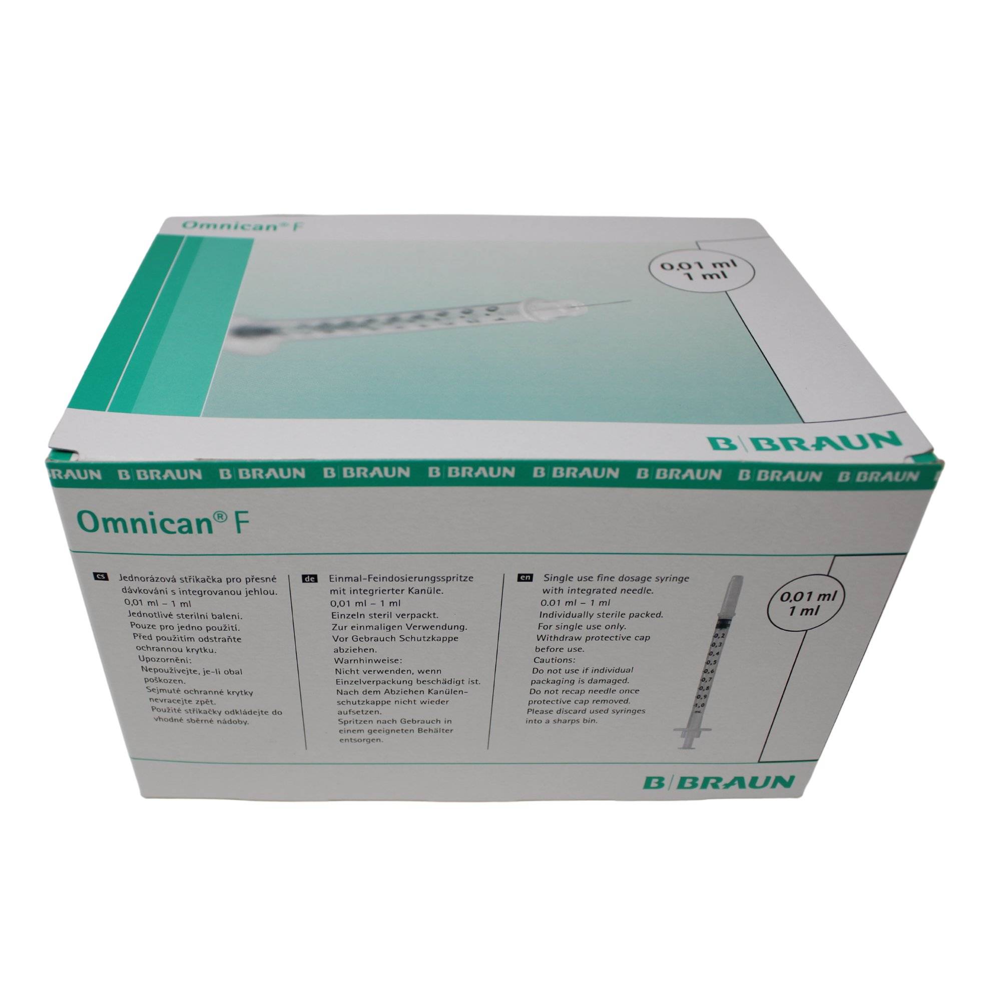 B. Braun Omnican-F Spritzen TBC/Heparin 0,30 x 12 mm Volumen 1 ml einzeln, steril, 100er Pack-2