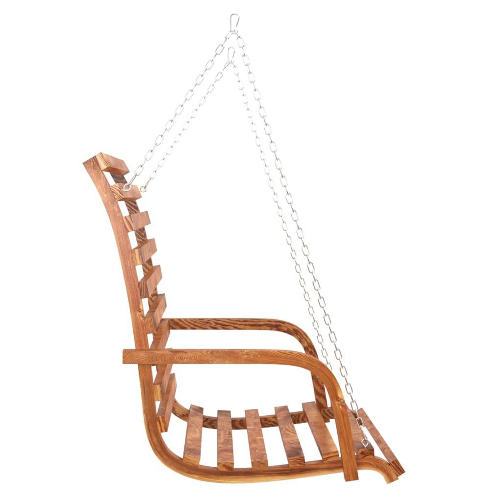 vidaXL Schaukelbank Bugholz Massiv mit Teak-Finish 126x63x92 cm-1