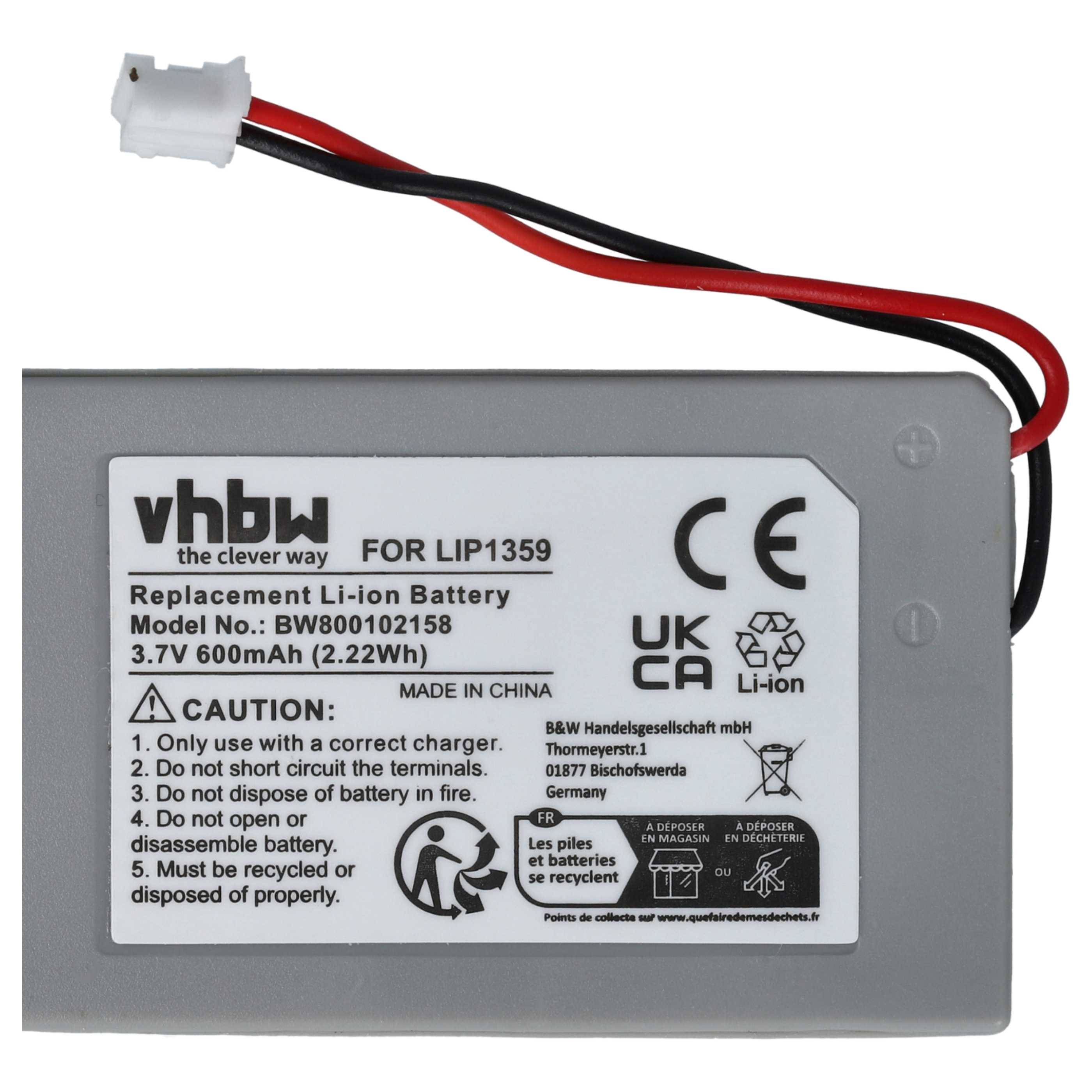 vhbw 2x Akku kompatibel mit Sony Dualshock 3 | Sixaxis, CECHZC2E Controller (600 mAh, 3,7 V, Li-Ion)-4