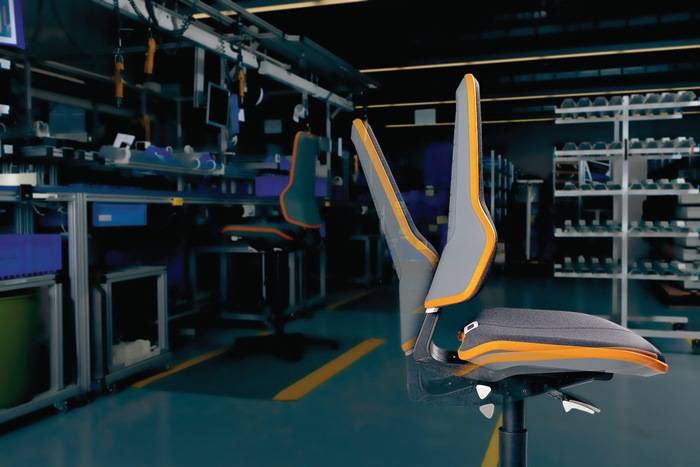 Arbeitsdrehstuhl Neon Rl.Permanentkontakt blau-8