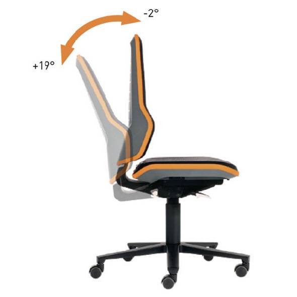 Arbeitsdrehstuhl Neon Rl.Permanentkontakt blau-9