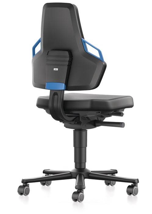 Arbeitsdrehstuhl Nexxit Rl.Grifffarbe blau Kunstlederpolster-8