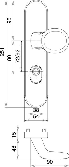 Schutzgarnitur METIS 8742/0272 VA EST 72mm 35-45mm EDI-3