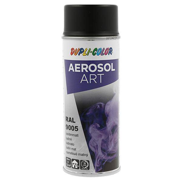 Buntlackspray AEROSOL Art tiefschwarz seidenmatt RAL 9005 400ml Spraydose-0