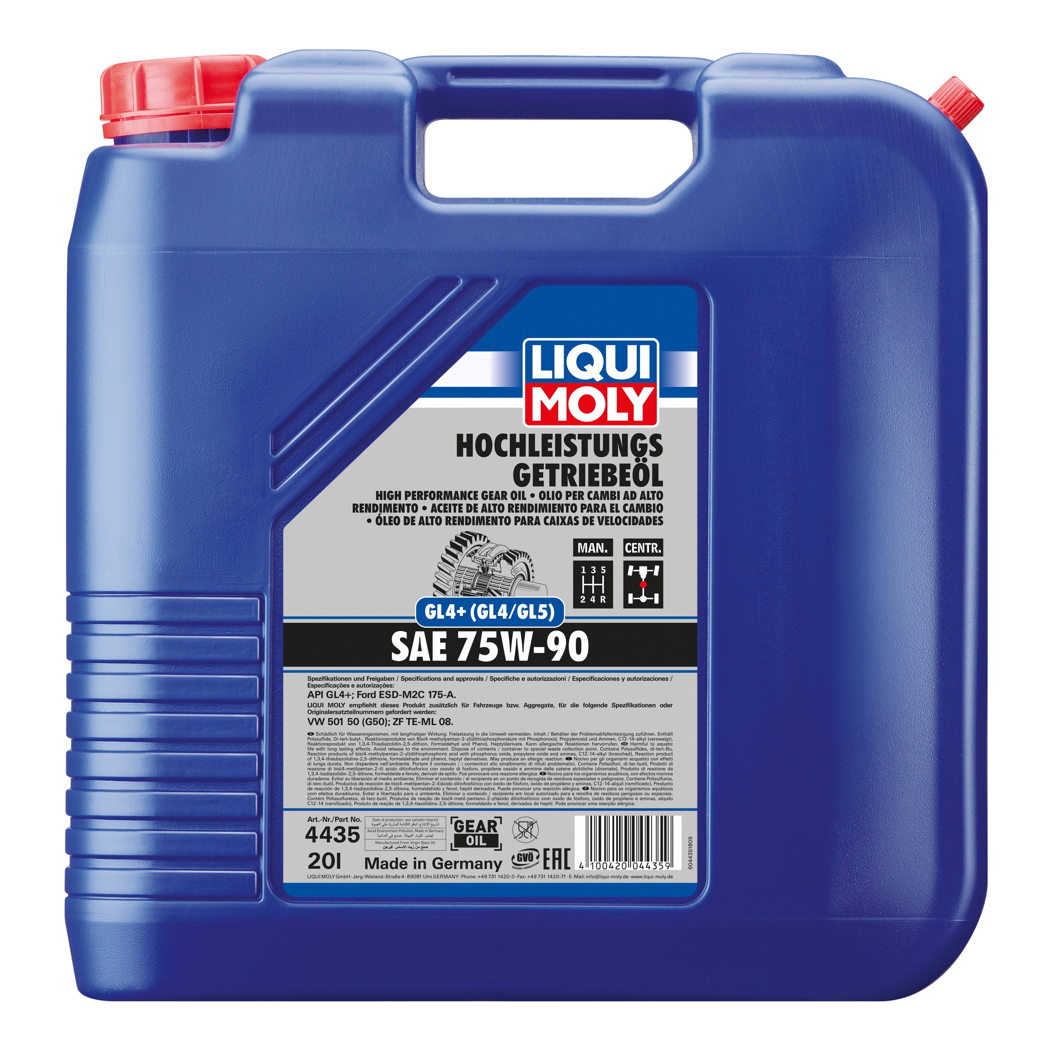 Hochleistungs-Getriebeöl (GL4+) SAE 75W-90, 1 Stück je 20 l-0
