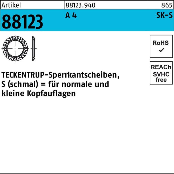 Sperrkantscheibe R 88123 S 8x16,2x1,4 A 4 1000 Stück TECKENTRUP-0